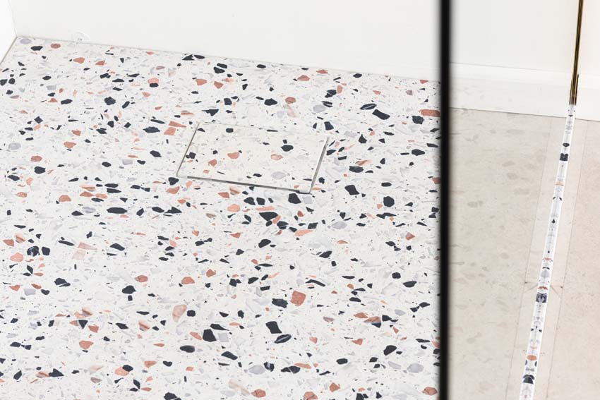 Receveur de douche Moby SMC aspect terrazzo 120x90cm