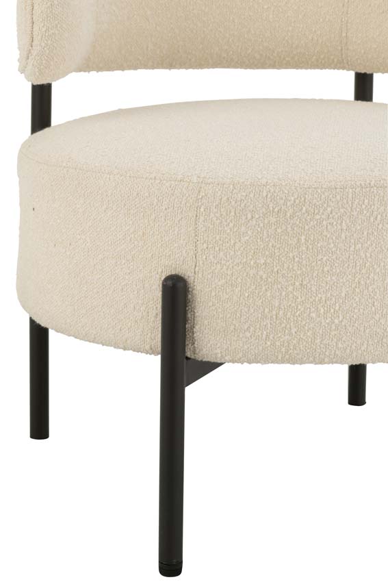 Fauteuil lounge Boucle blanc Fauteuil lounge Boucle blanc