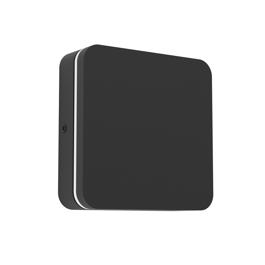 Applique murale - noir - 14x14x4,7cm - LED - 1x8W - 2700/4000/6500K - 950lm - IP44 - carré