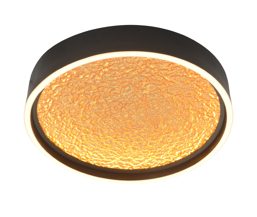 Plafondlamp - zwart/goud - Ø40cm - dimbaar - LED - 1x40W - 3000K