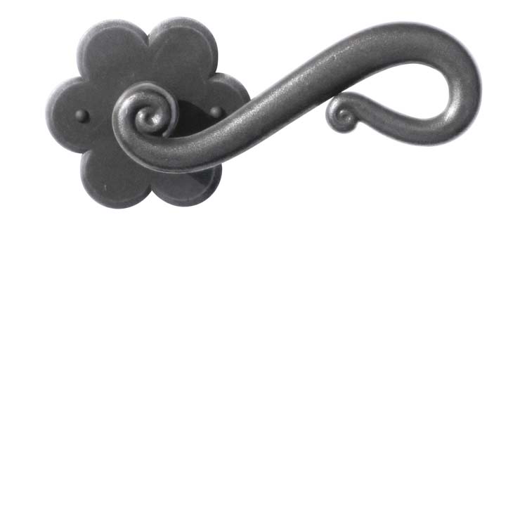 Poignée de porte pro roma fer fleur sans rosace