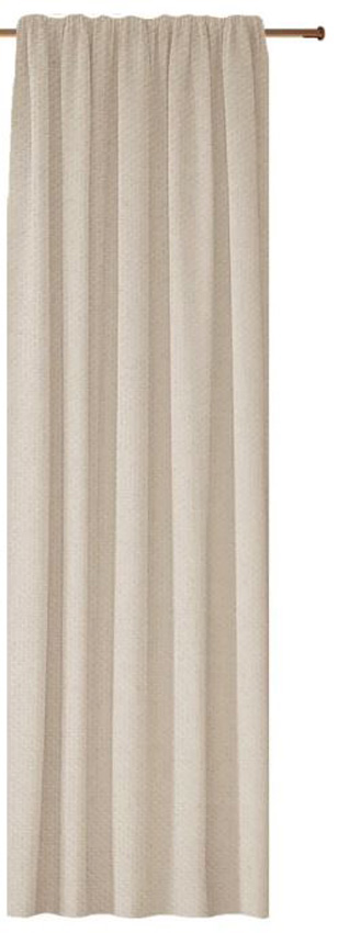 Overgordijn met haken zand 140x270cm