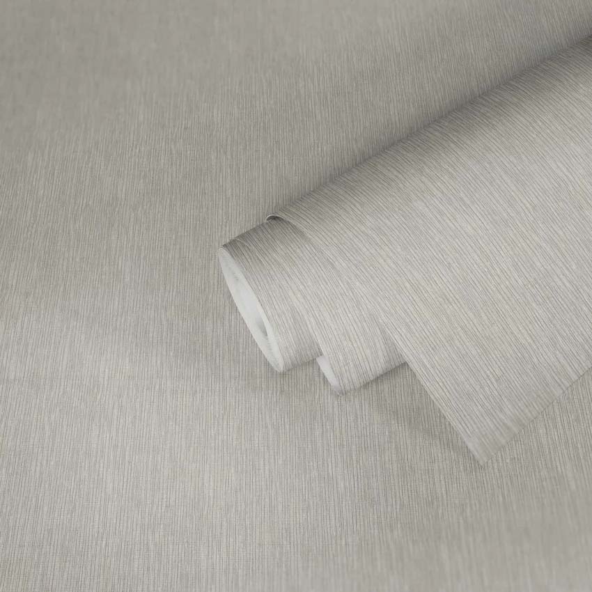 Vinyl op vliesbehang uni geweven licht-/donkergrijs 0,53x10m