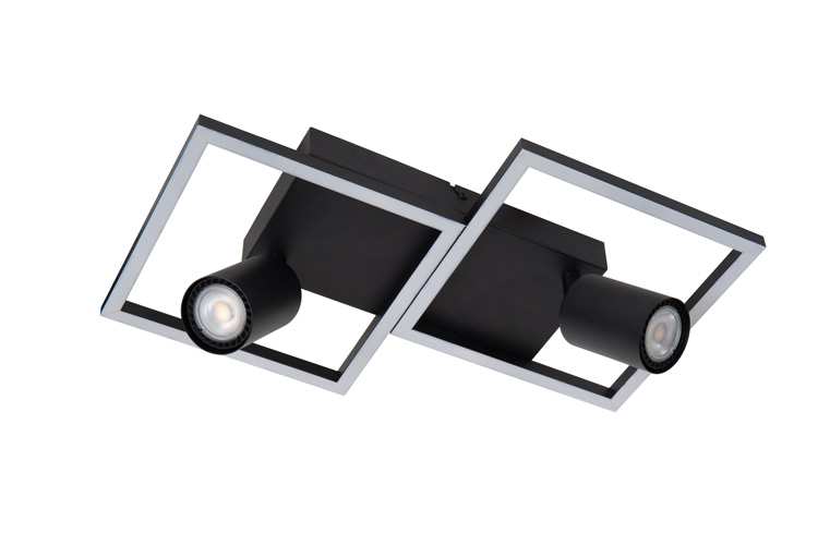 Plafonnier Glint - noir - 2xGU10 + LED