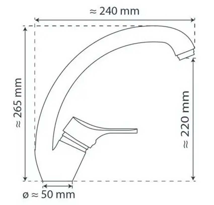 Keukenkraan Aslan chroom