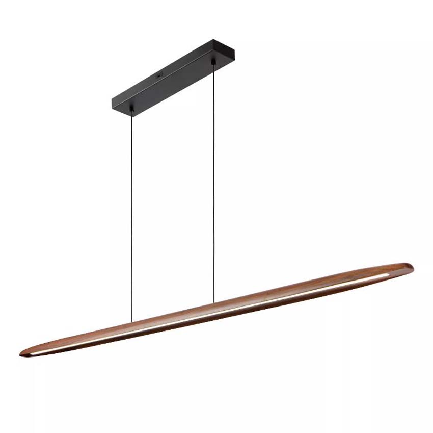 Lucide Vibes Langholt - Suspension - LED Dimmable - CCT - 1x28W 2200K/4000K - Bois clair