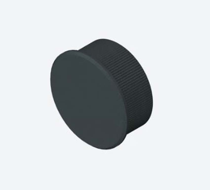 Embout anthracite en aluminium pour poignée Grode 2 pièces