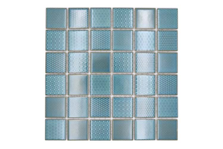 Mosaïque Heritage vert émeraude brillant 29,8x29,8cm