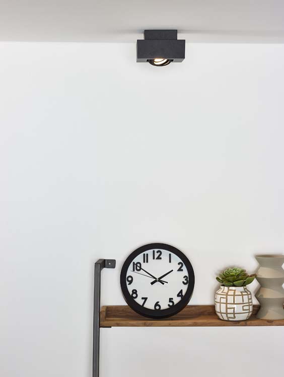 Plafondlamp - zwart - LED dimbaar - GU10 - 5W -2200/3000K