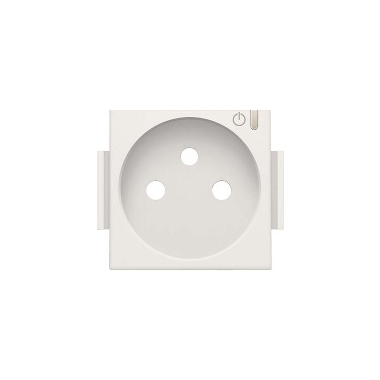 Niko Home Control set de finition pour prise de courant avec broche de terre et touche de commande white