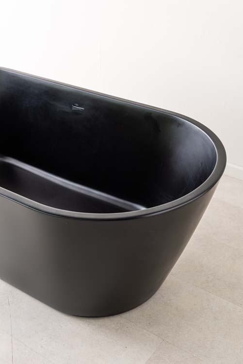 Vrijstaand bad Casper mat zwart 170x80cm