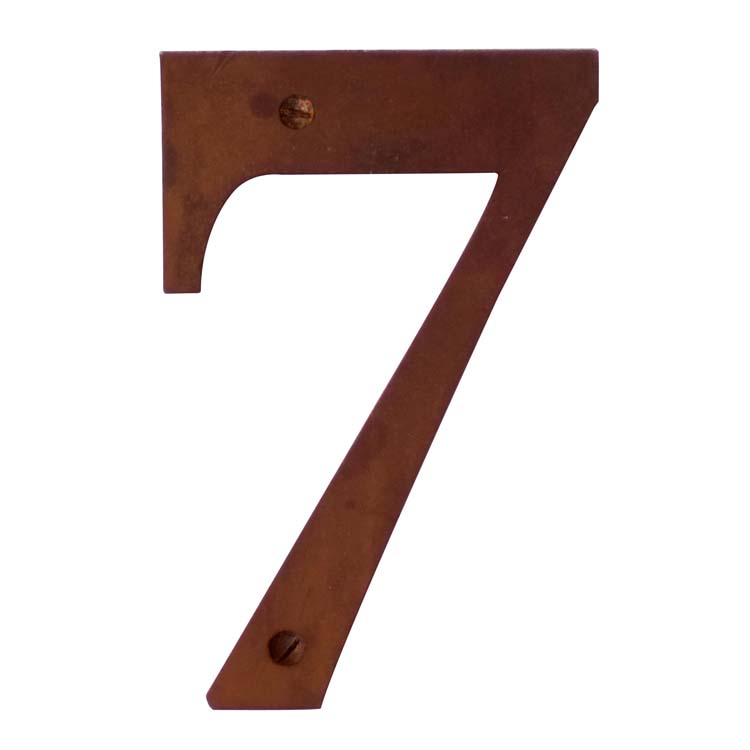 Huisnummer pro 7 roest