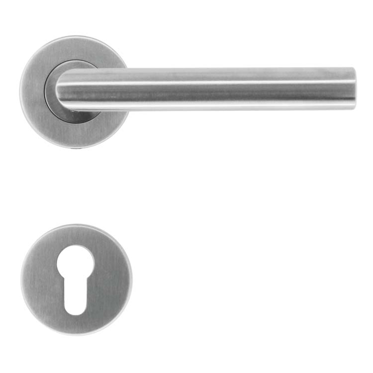 Deurkruk pro belluno 19mm class 3 inox plus cilinderrozet