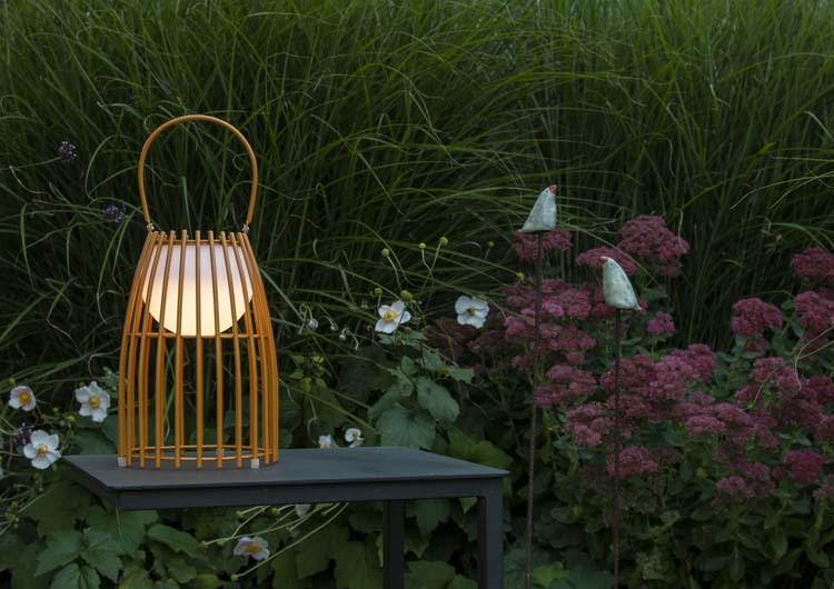 Lampe de table extérieure - brun - Ø17,5cm - LED - 0,3W - 3200K - IP44 - 3StepDim