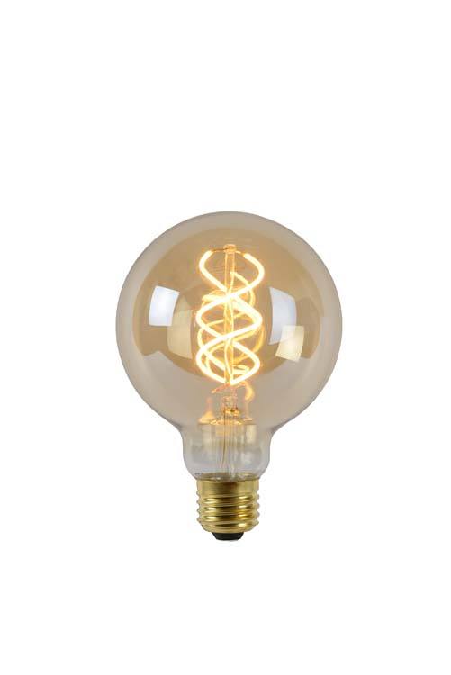 Filament lamp - amber - dimbaar - Ø9,5cm - E27 - 5W