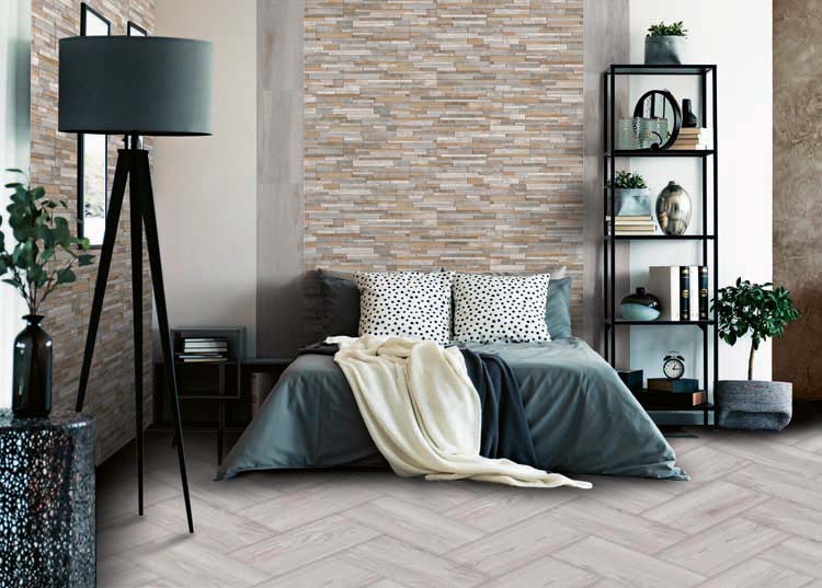 Carrelage mural Liverpool mat gris/beige 17x62cm