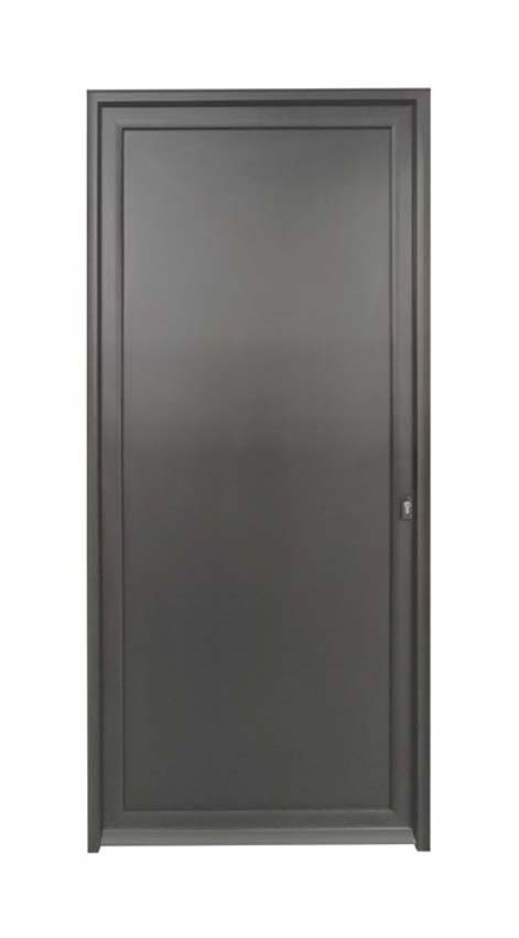 Buitendeur Tavira aluminium vlak paneel antraciet 960x2180mm links duwend