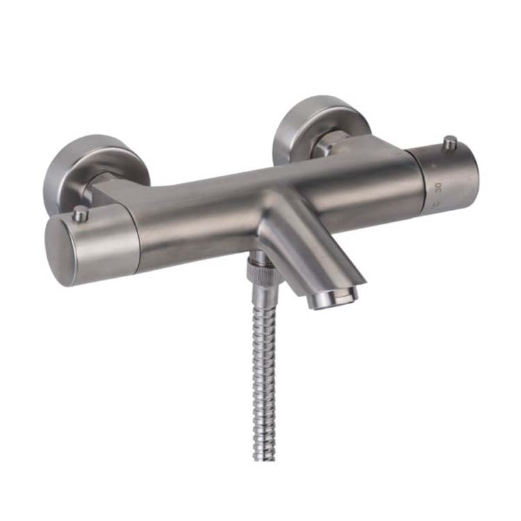 Robinet de baignoire New Country thermostatique nickel brossé