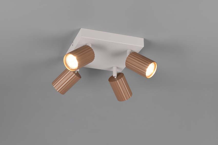 Spot en saillie - Café - 20x20x14cm - Dimmable - GU10 - 4x10W