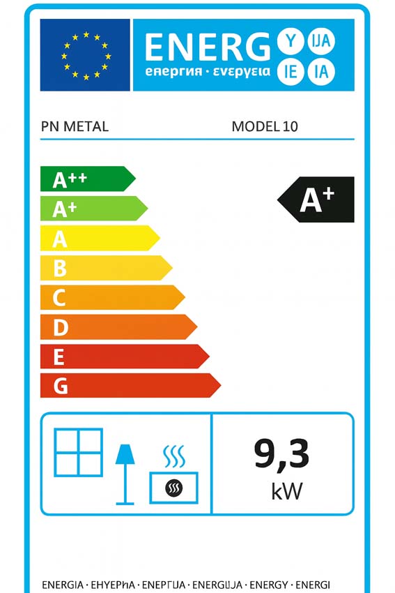 Pelletkachel Model 10 - 9,3kW - 185m³ - bordeaux - 102x44x48cm