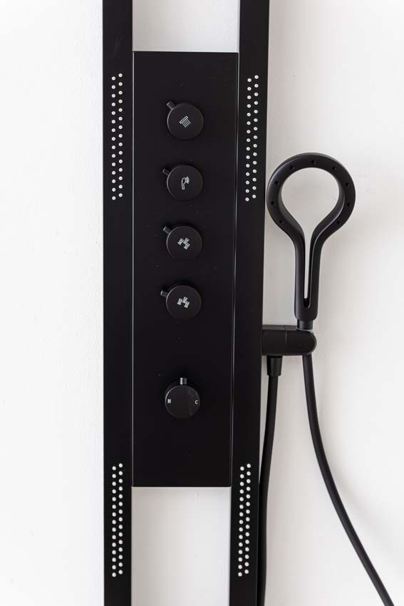 Doucheset Vicky thermostatisch met LED zwart