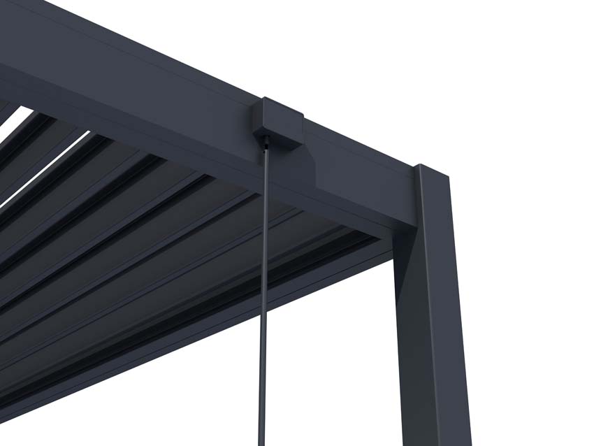 Pergola Olivia aluminium anthracite L400xL300xH250cm manuelle