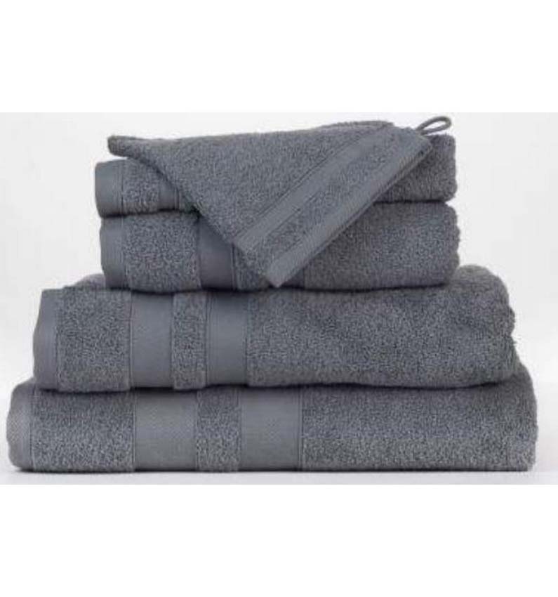 Serviette dinvité Cosibel en coton anthracite 30x50cm qualité hôtelière