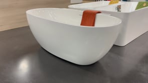 Baignoire îlot Agata blanc brillant ovale 165x80cm