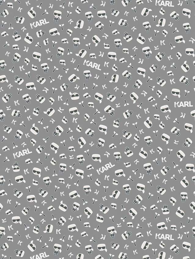 Vinyle sur papier peint intissé Lagerfeld gris 0,53x10m