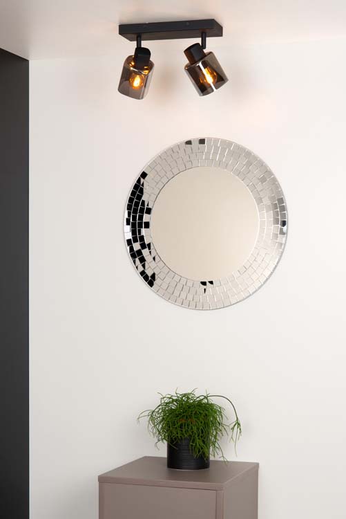 Plafondlamp - zwart - 2xE14 - 25W