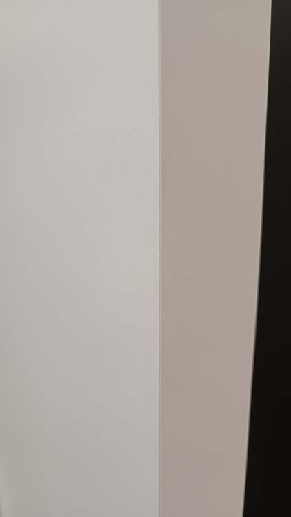 Porte intérieure complète Palladium blanche avec ferrure noire 201,5x83cm tubulaire réversible + châssis 16,5cm