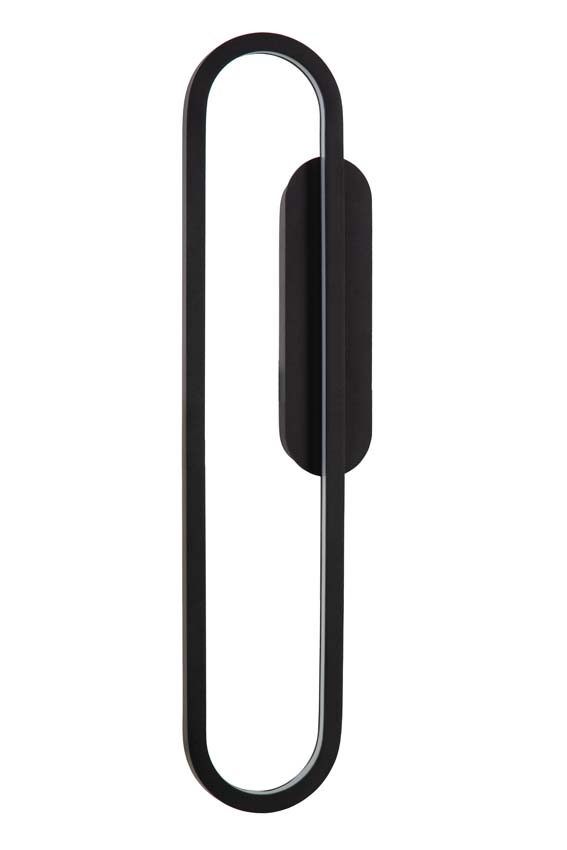 Wandlamp - LED Dimbaar - 1x24W 2700K - Zwart