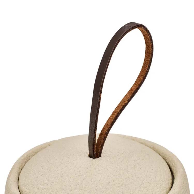 Wattenschijfhouder Owen polyresin beige 10x9,4x10cm