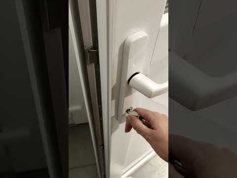 Buitendeur halfglas PVC helder glas wit 980x2180mm linkstrekkend