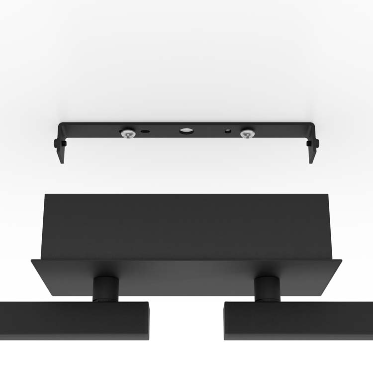 Plafondspot Cardi 4 spot zwart 4x3.2W 1600LM