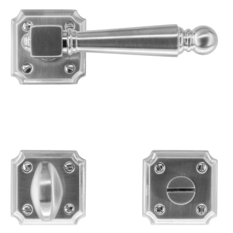 Deurkruk pro genua inox look met WC-slot
