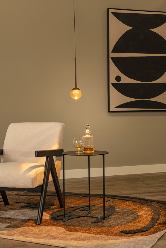 Lucide Premium Calina - Suspension - Ø9,9cm - LED Dimmable - CCT - 1x7W - 2200K/3300K - Avec module LED remplaçable - Café