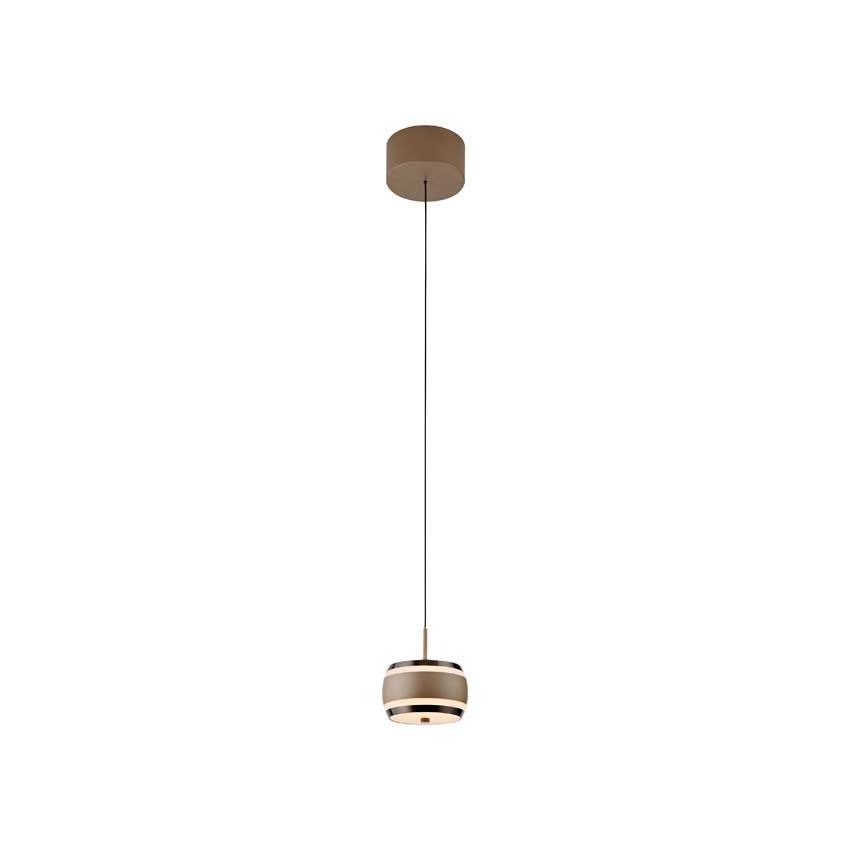 Hanglamp Easy Lift - Brons/chroom - Ø13cm - Dimbaar - 1x8W - 2200-5000K - met afstandsbediening