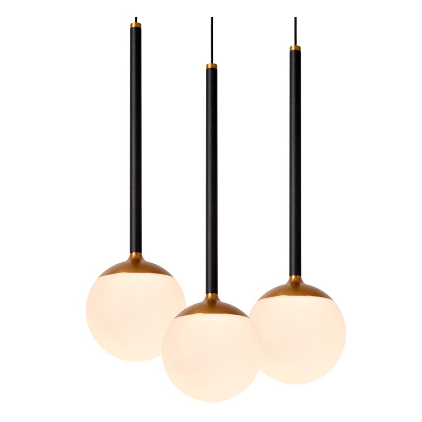 Lucide Premium Calina - Hanglamp - Ø41,9cm - LED Dimbaar - CCT - 5x7,4W 2200K/3300K - Zwart