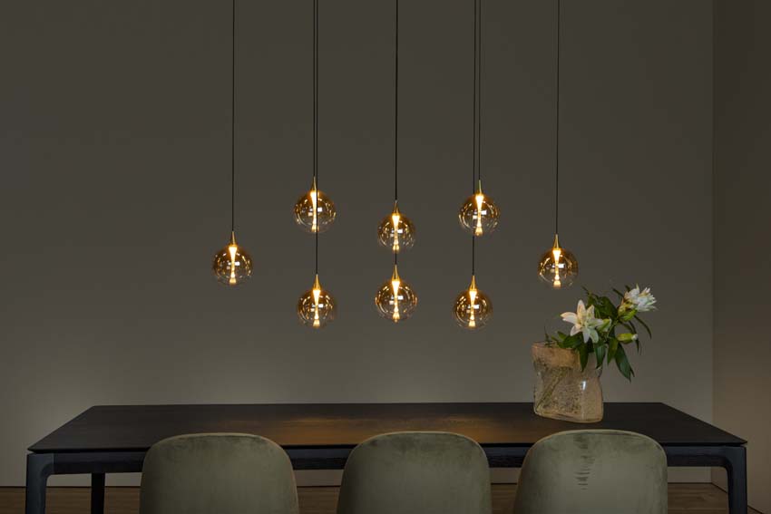 Lucide Premium Gisela - Hanglamp - LED Dimb. - 8x3,9W 2700K - Amber Lucide Premium Gisela - Hanglamp - LED Dimb. - 8x3,9W 2700K - Amber