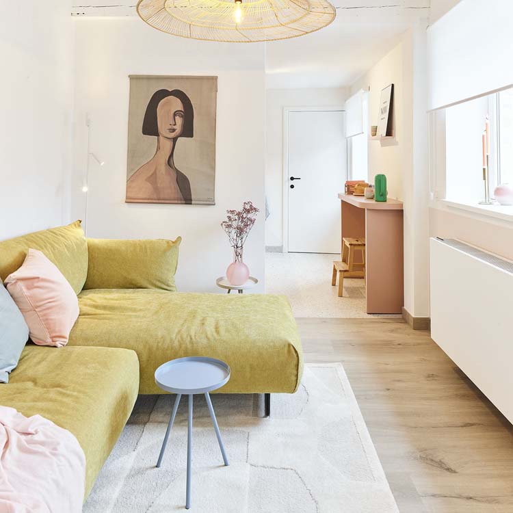 Vinyl vloer Floorify Clooney plank 4,5mm grijsbeige 200x24cm Vinyl vloer Floorify Clooney plank 4,5mm grijsbeige 200x24cm