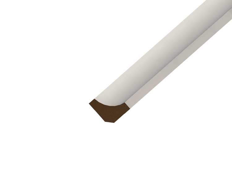 Moulure de finition mdf blanc cristal 34.5x18mm 2.6