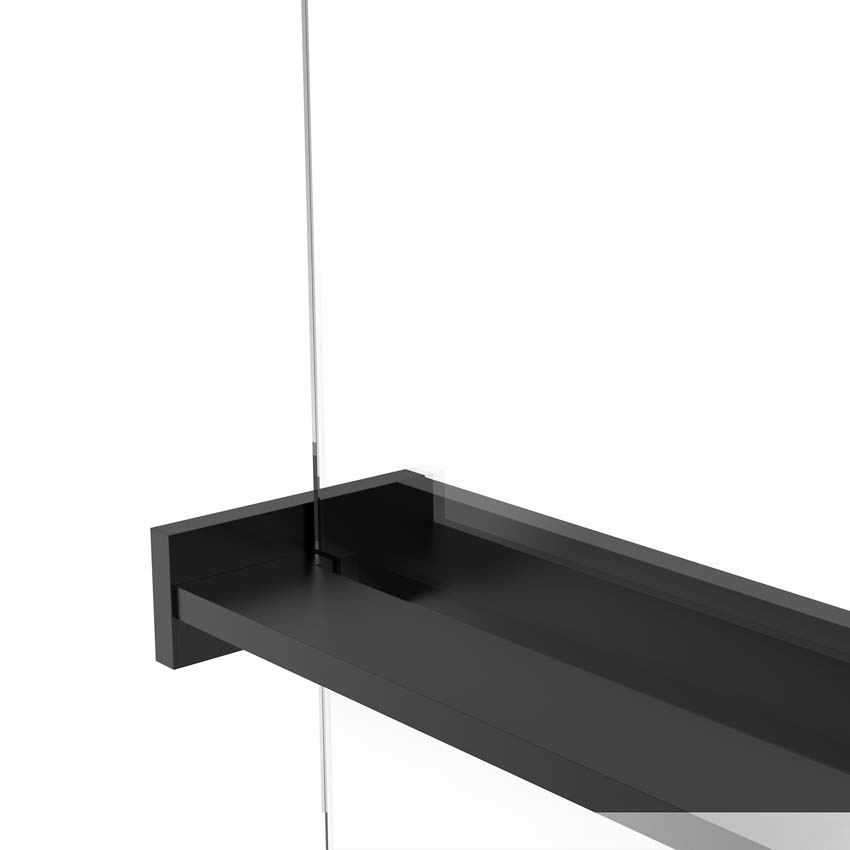 Porte-serviettes suspendu noir mat 160cm
