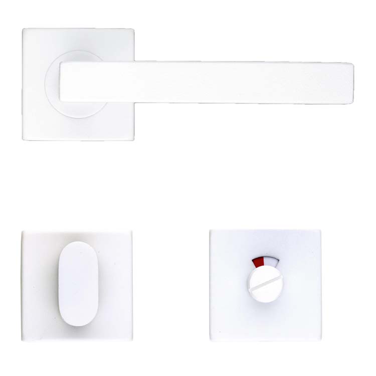 Poignée de porte pro tivoli 16mm blanc avec serrure toilette