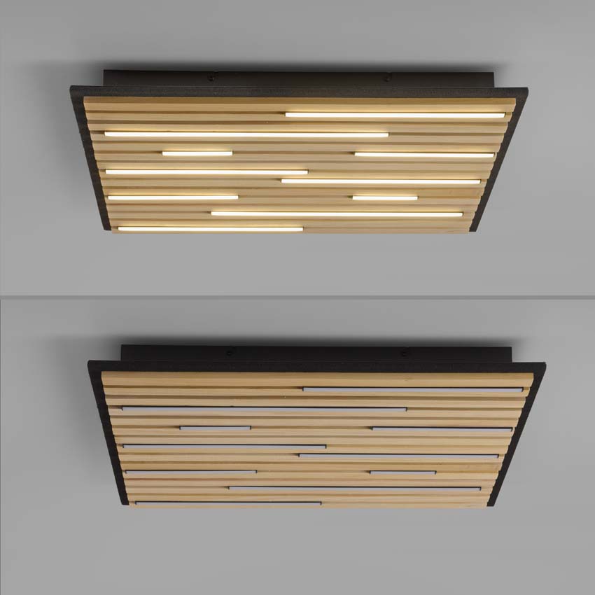 Plafonnier Line-Up natural wood - dimmable - 37W - 2700-5000K - IP20
