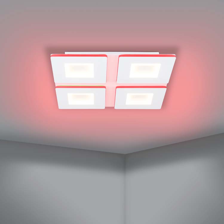 Plafondlamp - wit - 45x45cm - dimbaar - LED - 1x26,2W - 2700-6500K + RGB