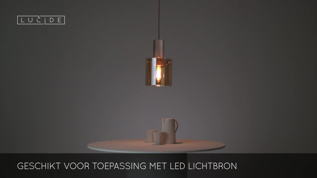 Suspension - Ø 20 cm - 1xE27 - Ambre