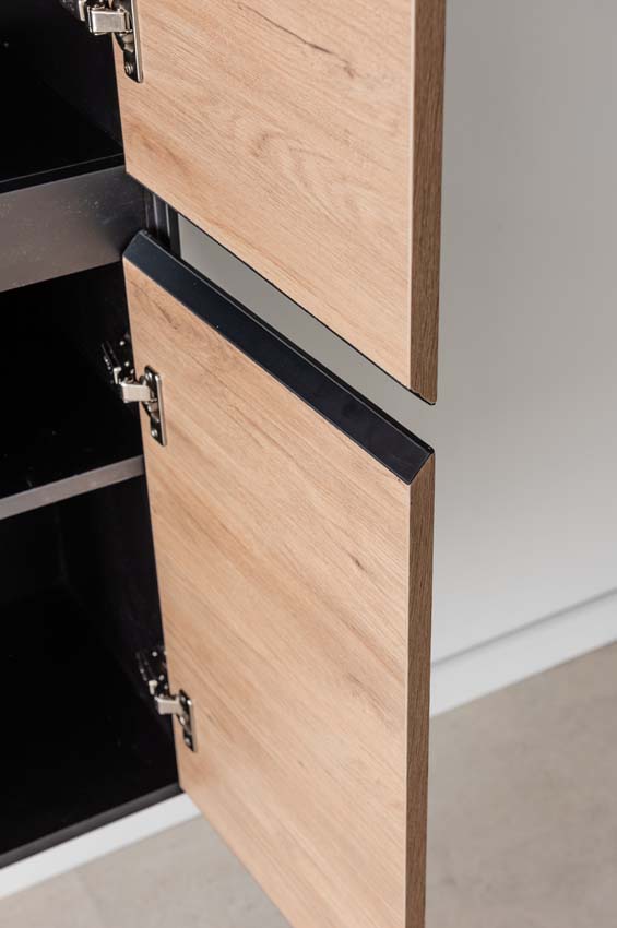 Armoire colonne Molly chêne suspendue 160x35x35cm