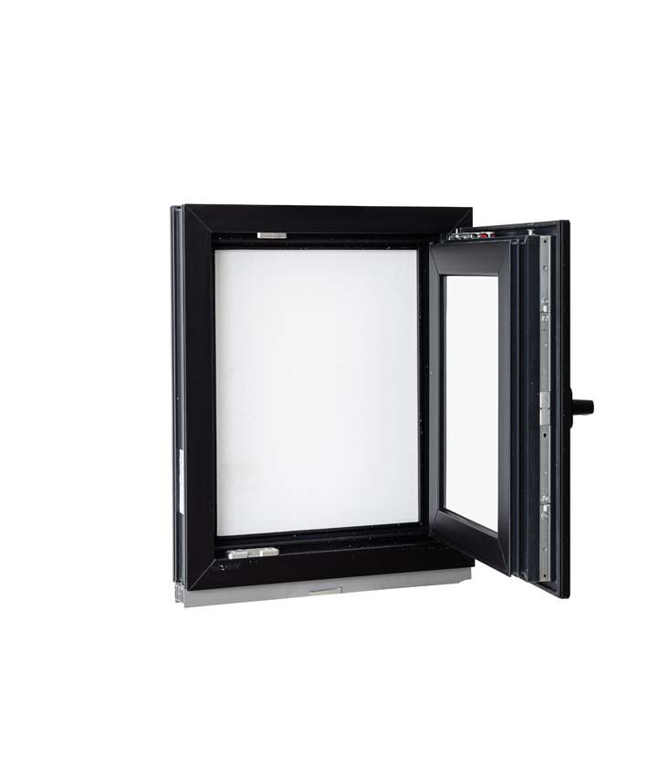 1-VAN Châssis oscillo-battant pvc Elegant noir/noir B700xH800 mm D 1-VAN Châssis oscillo-battant pvc Elegant noir/noir B700xH800 mm D