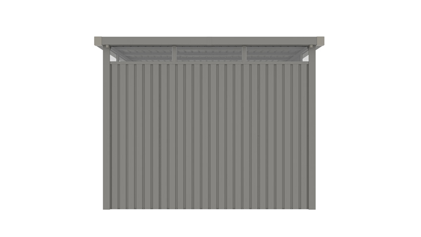 Abri de jardin Segura métal gris 294x294x222cm avec double porte
